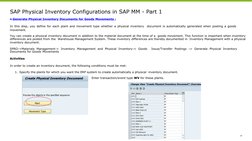 Sap Part Inventory Overview SAP MM Physical Inventory Guide | PDF | Computing