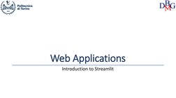 Web Applications
Introduction to Streamlit

