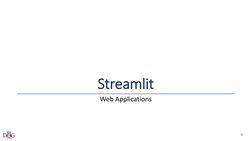 Streamlit
Web Applications
2
