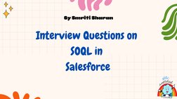 By Smriti Sharan
Interview Questions on 
SOQL in 
Salesforce
