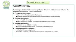 Types of Numerology
Types of Numerology
Numerology is the belief in the mystical significance of numbers and their impact on