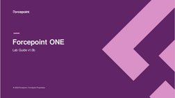 © 2022 Forcepoint | Forcepoint Proprietary
Forcepoint ONE
Lab Guide v1.0b

