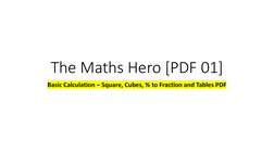Basic Maths Calculations PDF Guide | PDF | Arithmetic