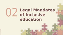 Legal Mandates 
of Inclusive 
education
