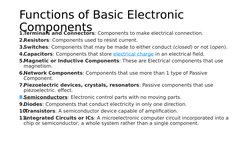 Overview of Basic Electronic Components | PDF | Electronic Circuits ...