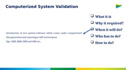 Computer System Validation Overview | PDF | Verification And Validation ...