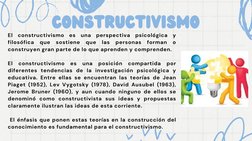 El constructivismo es una perspectiva psicológica y
filosófica 
que 
sostiene 
que 
las 
personas 
forman 
o
construyen gran