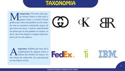 Facultad de Arquitectura, Urbanismo, Artes y Diseño
5
M
onograma: Proviene del grie-
go monos (único o sólo uno) y 
grama (le