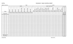 HOTEL 
ROOM BOY / MAID CONTROL SHEET
NAME / SECTION:
TIME: 
DATE: 
ITEMS
LINEN
GUEST SUPPLIES
Sheet S
Duvet S
Sheet D
Duvet D