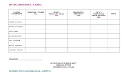 Pageant Judging Criteria and Score Sheet | PDF