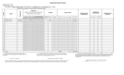 TIME BOOK AND PAYROLL
General Form No. 7(A)
Revised August, 1984
(state job or project on which labor was performed)
Number
N