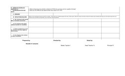 V.  REMARKS
       VI.  REFLECTION/VALUING
Prepared by:
Checked by:
Noted by:
Nanette S. Camacho
Master Teacher I
Head