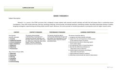 Ste Research Grade 7 To 10 Curriculum Guide | PDF | Scientific Method ...