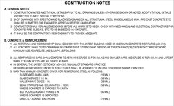 CONTRUCTION NOTES
A. GENERAL NOTES
1. CONSTRUCTION NOTES AND TYPICAL DETAILS APPLY TO ALL DRAWINGS UNLESS OTHERWISE SHOWN OR 