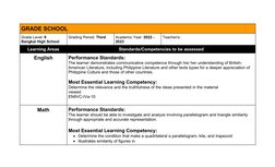 Grade 9 3rd Quarter Performance Tasks | PDF | Learning | Rubric (Academic)