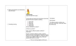 Grade 3 Weather Lesson Plan | PDF