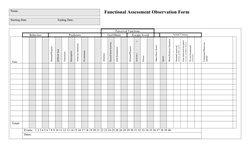 Functional Assessment Observation Form | PDF | Attention | Cognitive ...
