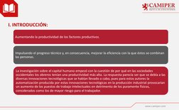 www.camiper.com
I. INTRODUCCIÓN:
Aumentando la productividad de los factores productivos.
Impulsando el progreso técnico y, e