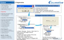 Content
ST Geomative Co., Ltd
www.geomative.com
a. Connect GD-10 with PC;
b. Start Geomative on PC;
c. There will be a messag