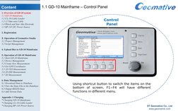 Content
ST Geomative Co., Ltd
www.geomative.com
Using shortcut button to switch the items on the 
bottom of screen, F1~F4 wil