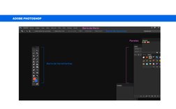 ADOBE PHOTOSHOP
Barra de opciones
Barra de herramientas
Paneles
Barra de Menú
