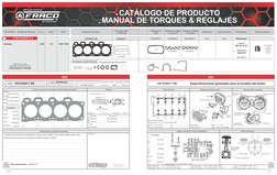 Empaque de Culata
Ref FRACO  /  Modelo del Vehículo
( c.c. )
Motor
Años
Empaque tapa
de válvulas
Empaque múltiple
de admisión
