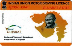 G022 10800 
 
vibrant 
G LI JARAI 
Ports and Transport Department 
Government of Gujarat 
INDIAN UNION MOTOR DRIVING LICENCE