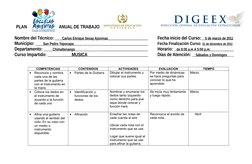 PLAN
ANUAL DE TRABAJO
Nombre del Técnico:       
 
 Carlos Enrique Secay Ajsivinac