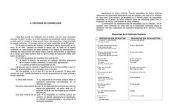 V. CRITERIOS DE CORRECCIÓN
Cada ítem puede ser calificado con 2 puntos, uno por cada respuesta
correcta. Se dan 2 puntos, si