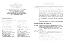 Necro Service Program Sample Necrological Service Program Outline | PDF | Eternal Life (Christianity ...