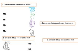 Me  
 
Mi 
 
Ma 
 
Mu  
 
Mo 
 
 
 
 
 
me  
 
mi 
1. Une cada sí