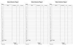 Daily Collection Report Template | PDF