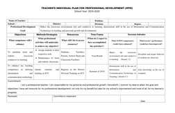 IPPD Template for Teacher Development | PDF | Educational Technology ...