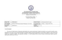St. Francis Xavier Learning Center
JUNIOR HIGH SCHOOL DEPARTMENT
Pag-ibig Heights, Catalunan Grande, Davao City
Academic Year
