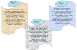 AGUSTIN, STEVEN, JR. CASTILLO
ALVAREZ, JOHN RICK DE PADUA
CARIASO, SHAWN MATTHEW PACPACO
LEONARDO, DYEILMAR DELCASTILLO
OCOME