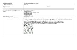 4. Additional Materials
    from Learning Resources
 Pictures ,songs from the past lessons
MODULE 22
B. Other Learning
    Re