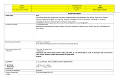 School
Grade & Section
Two
Teacher
Learning Area
MAPEH
Teaching Dates and Time
Quarter
Third Quarter –Week 8
WEDNESDAY-FRIDAY