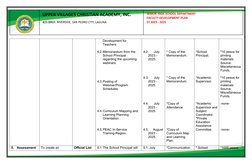 UPPER VILLAGES CHRISTIAN ACADEMY, INC.
#25 BRGY. RIVERSIDE, SAN PEDRO CITY, LAGUNA
SENIOR HIGH SCHOOL DEPARTMENT
FACULTY DEVE