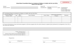 CICL School-Based Incident Report 2023-24 | PDF