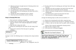 4.
Measure and pour enough amount of cleaning solvent into
the washing pan.
5.
Submerge the tools in the washing pan.
6.
Use