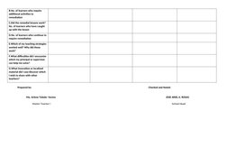 B.No. of learners who require 
additional activities to 
remediation
C.Did the remedial lessons work? 
No. of learners who ha
