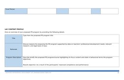 Five-Month LAC Plan Template | PDF | Learning | Expert