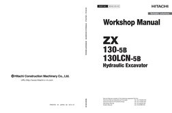 Hitachi ZX130-5B Workshop Manual | PDF | Technology & Engineering