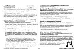 Copyright © The Answer Series: Photocopying of this material is illegal 
31 
NOTES – UNIT 5: Partnerships 
A new final accoun