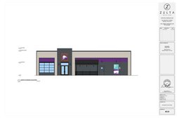 T.O. LOW TOWER
22'-0"
T.O. BUILDING PARAPET
20'-0"
T.O. STOREFRONT
10'-6"
F.F.E.
0'-0"
1/4"=1'-0"
NORTH EXTERIOR ELEVATION
1