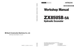 Hitachi ZX85USB-5A Workshop Manual | PDF | Mechanical Engineering