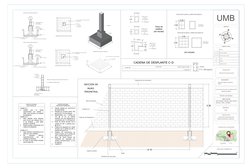 Cadena de desplante
Dado D1
7 var. de 1/2" @ 0.15 m en ambos sentidos 
Plantilla de concreto pobre 100kg/m2
SECCIÓN
0.30
 f'c