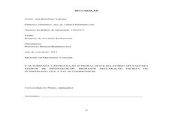 ii 
DECLARAÇÃO 
 
 
Nome: Ana Rita Pinto Valença 
 
Endereço eletrónico: ana_rp_valenca@hotmail.com 
 
Número do Bilhete