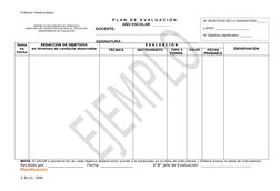 Modelo de Plan de Evaluación Educativa | PDF | Planificación | Evaluación