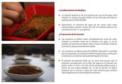 2. Establecimiento de Medidas:
l
La relación óptima es de 8.25 gramos por 150 ml de agua. Esta 
relación se ajusta al punto m